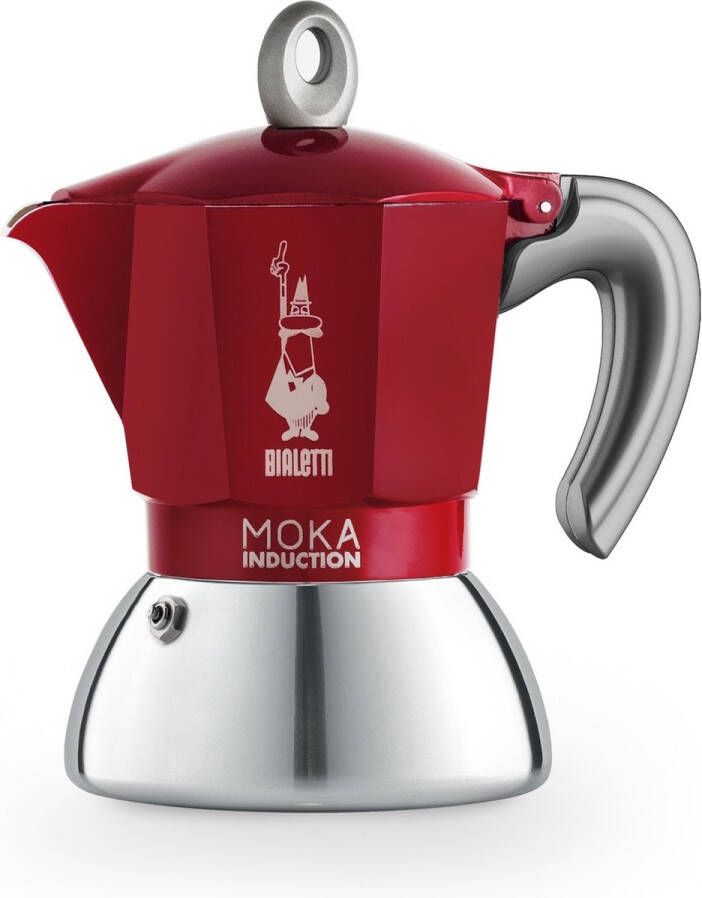 Bialetti Moka Induction koffiezetapparaat 2 kopjes rood