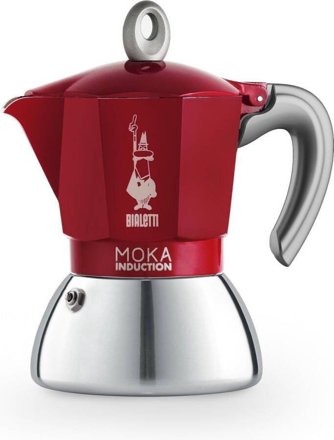 Bialetti Moka Induction koffiezetapparaat 4 kopjes rood