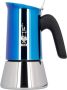 Bialetti percolator Venus blue metallic 2 kops roestvrijstaal espressomaker - Thumbnail 1