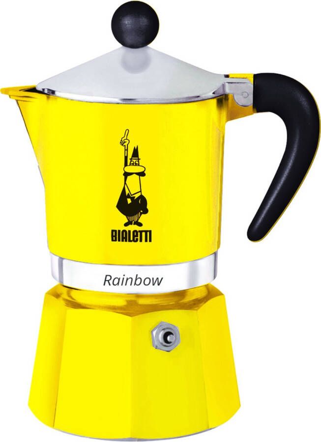 Bialetti Rainbow Geel Percolator 200ml – 3 kops