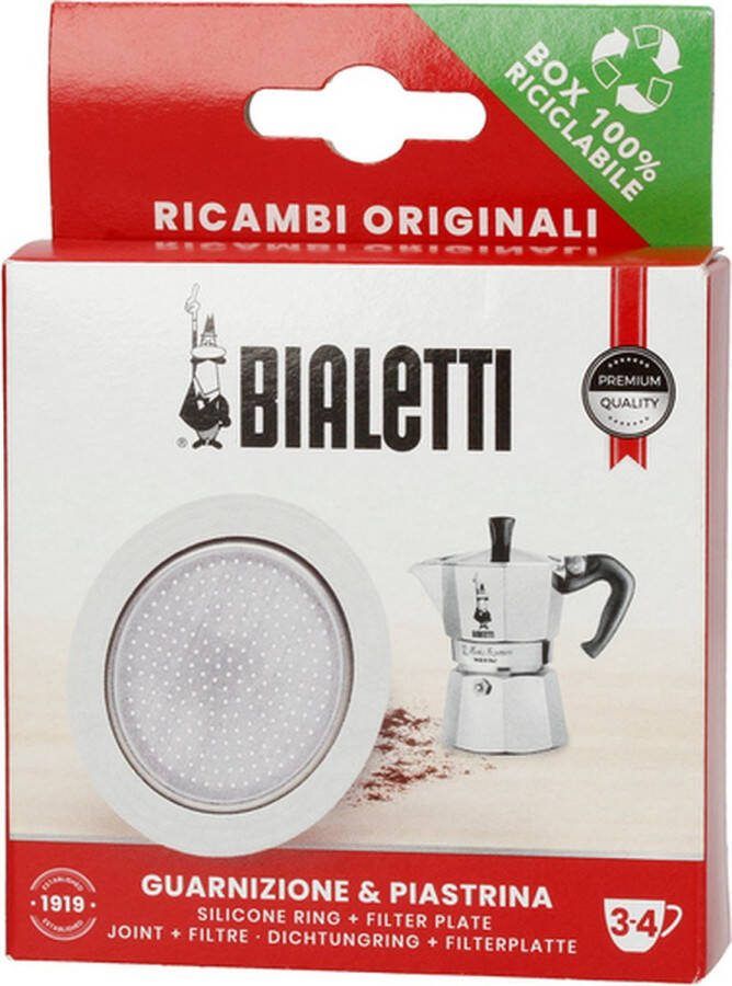 Bialetti Filter & Siliconen Ring Brikka 2 kops & Moka Inductie 4 kops