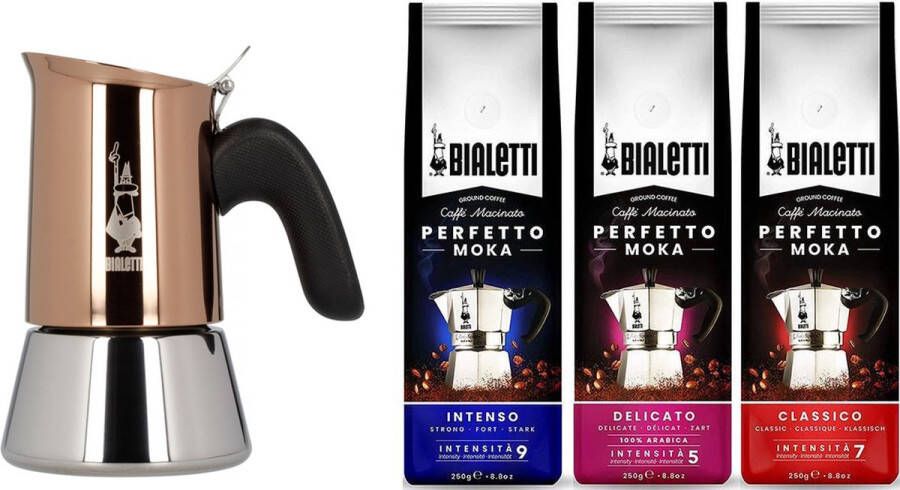 Bialetti Venus Copper Percolator 2 kops + koffiepakket 3 x 250gr