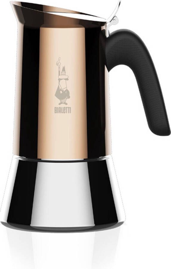 Bialetti Venus Copper Espressomaker Percolator 4 kops 200ml roestvrijstaal inductiegeschikt