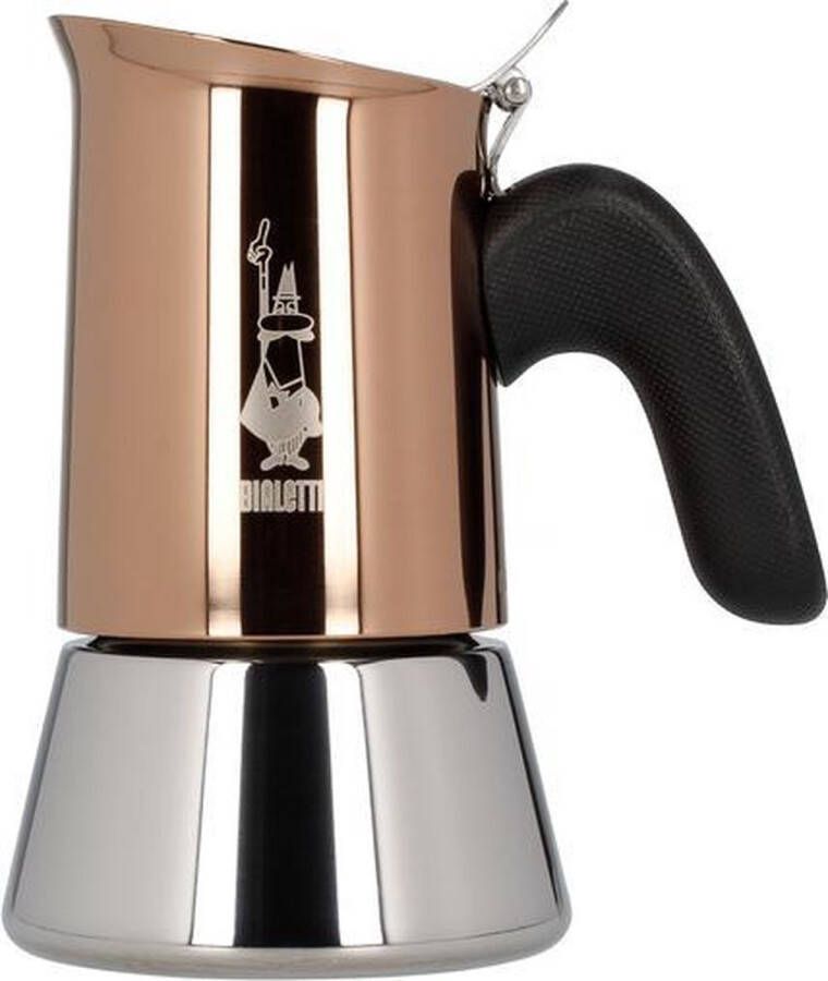 Bialetti Venus Copper Espressomaker Percolator 4 kops 200ml roestvrijstaal inductiegeschikt