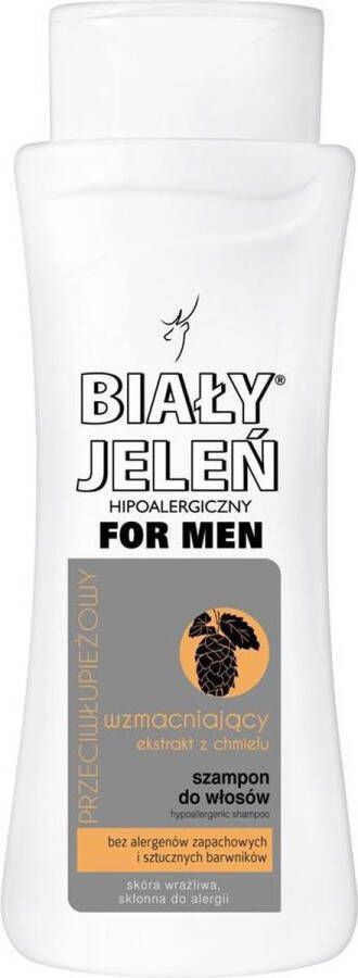 Bia?y Jele? White Deer Hypoallergenic Anti-Dandruff Shampoo For Men Strengthening Hops Extract 300Ml