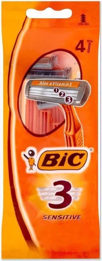 BIC 3 Wegwerpmesjes Sensitive 20x4st Voordeelverpakking