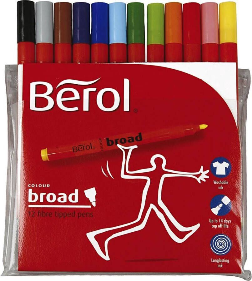 BIC Berol stift lijndikte: 1 7 mm d: 10 mm kleuren broad 12stuks