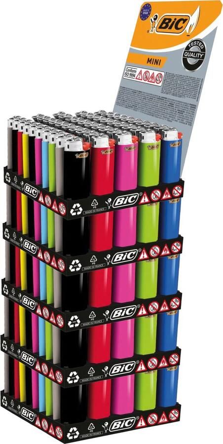 BIC Mini J25 Aanstekers 5 x display à 50 stuks (250 stuks)