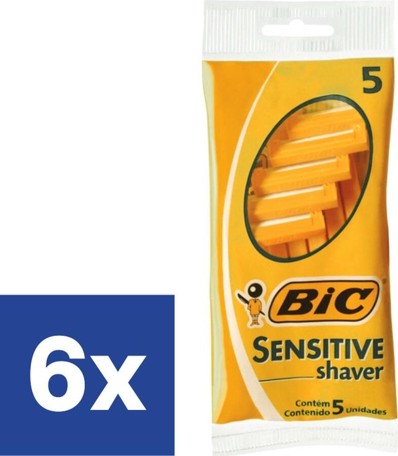 BIC Sensitive Wegwerpscheermesjes 6 x 5 stuks