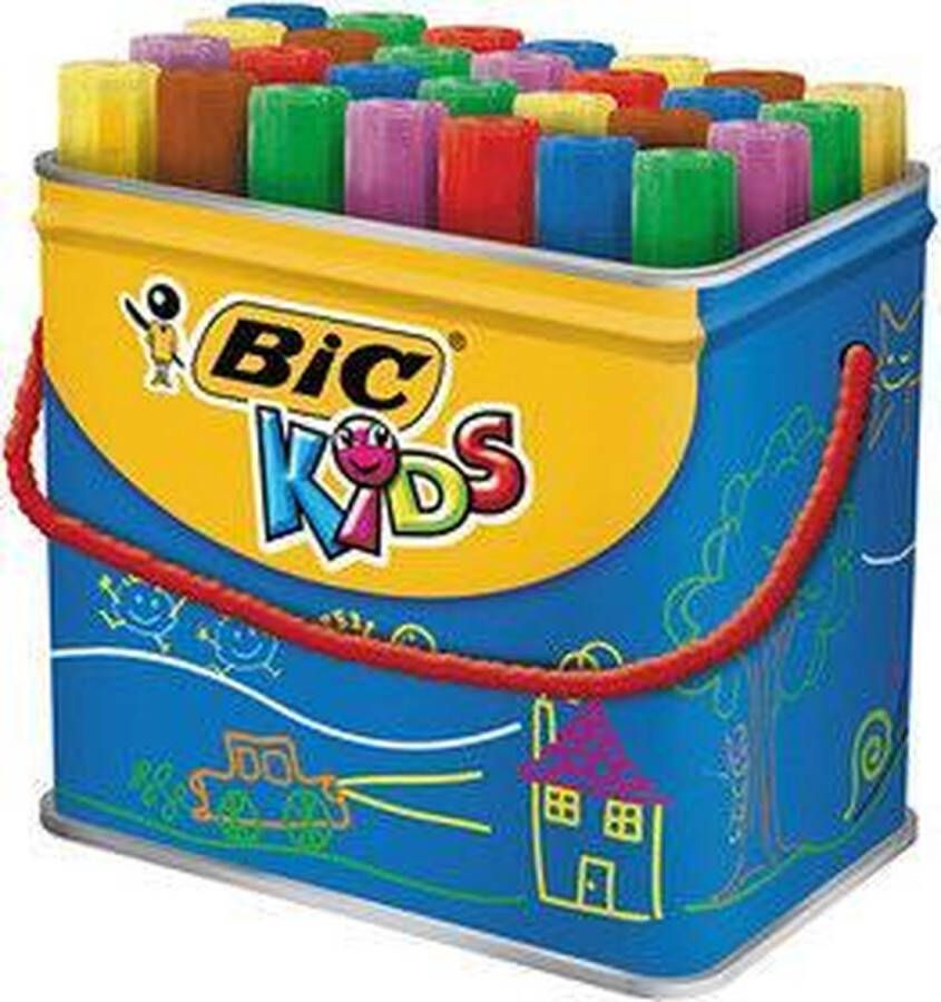 BIC Decoralo Jumbo Markers diverse kleuren lijndikte 4 mm 30 stuk 1 Doosje