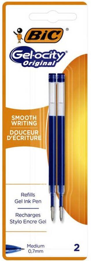 BIC Gelschrijvervulling tbv gelpennen blauw M à 2st Blister a 2 stuk 20 stuks