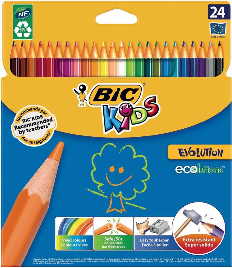 BIC Kids kleurpotlood Ecolutions Evolution doos van 24 stuks