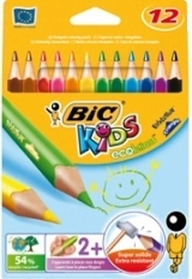 Bic Kids Kleurpotloden Evolution Triangle etui à 12 kleuren 12 stuks