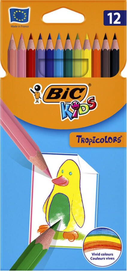 Bic Kids Kleurpotloden Tropicolors blister à 12 stuks