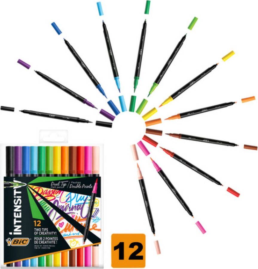 BIC Kleurstift intensity dual-tip ass 6 stuks