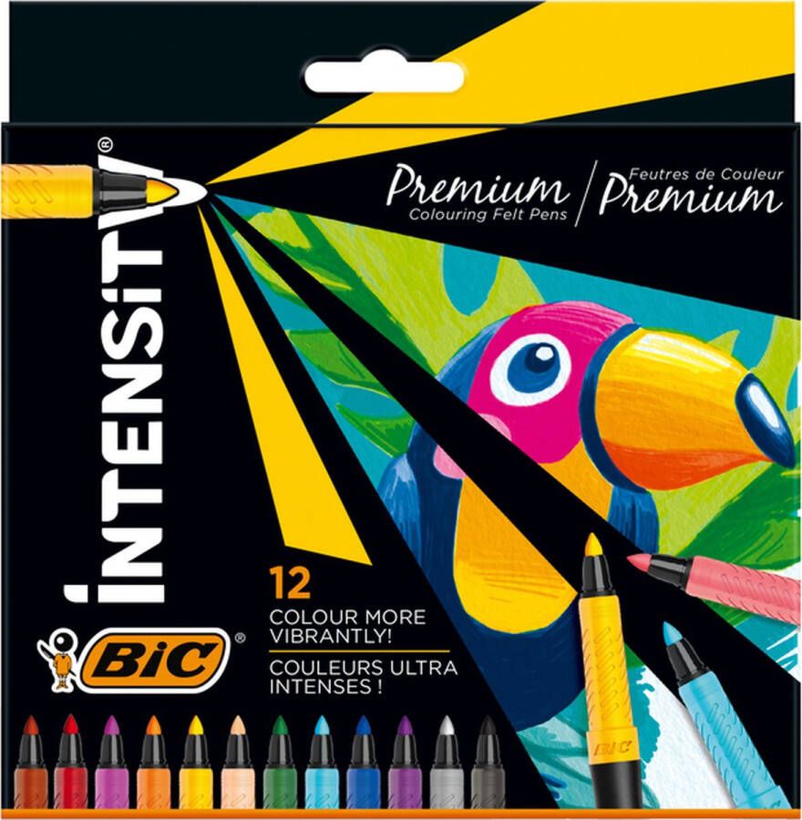 BIC Kleurstift Intensity etui à 12 kleuren | 10 stuks