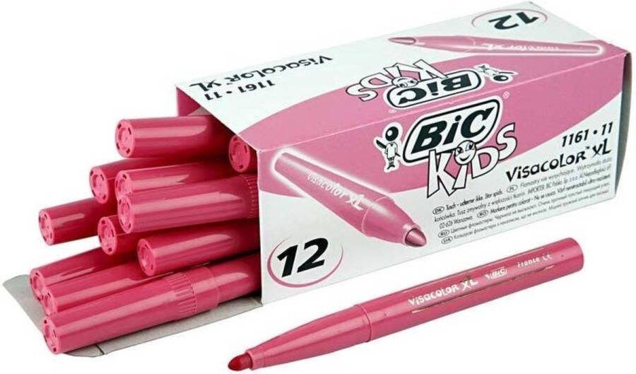 BIC Kleurstiften Visacolor Xl 3 Mm Roze 24 stuks