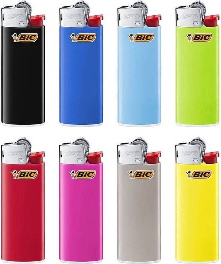 BIC Mini J25 vuursteen aanstekers willekeurige kleuren 10 stuks