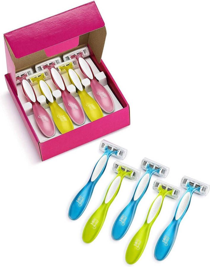 BIC Soleil Bella Wegwerp Scheermesjes voor dames 10 mesjes in verschillende kleuren