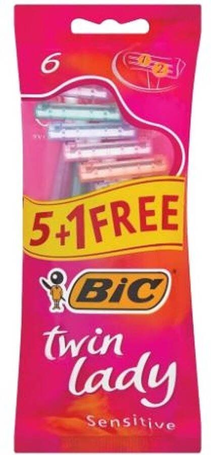 BIC Twin Lady Sensitive Wegwerpmesjes 20x6 Stuks Voordeelverpakking