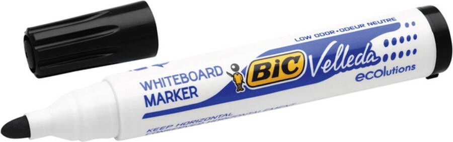 BIC Viltstift 1701 whiteboard rond zwart 1.4mm 12 stuks 12 stuks