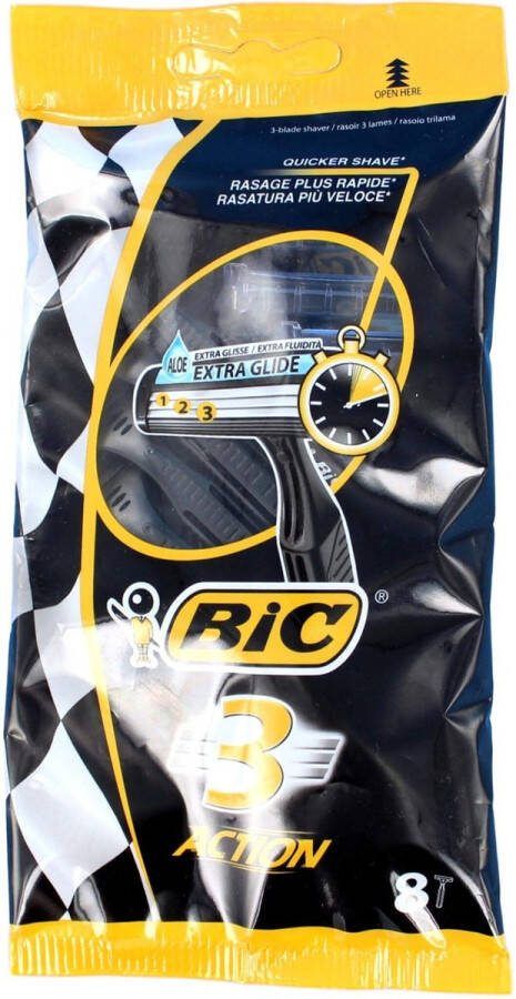BIC Wegwerpscheermesjes 3 Action 8 Stuks
