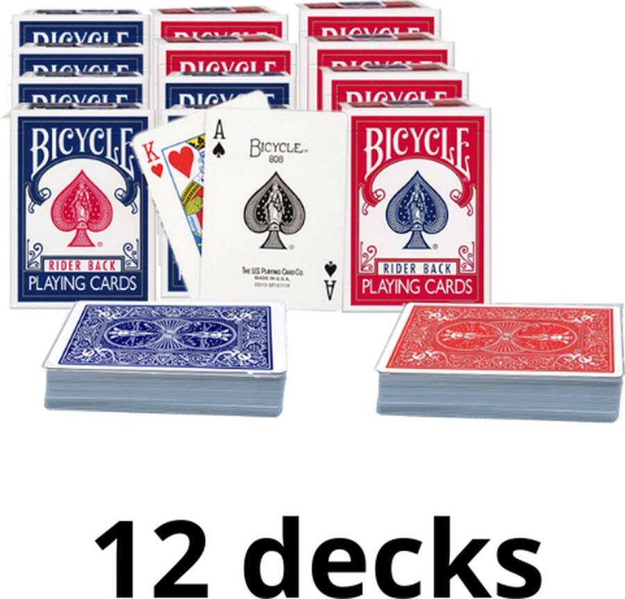 Bicycle papieren pokerkaarten index 2 12 verpakkingen
