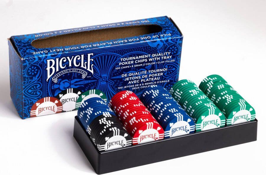 Bicycle Poker Chips 8 gram Klei 100 stuks
