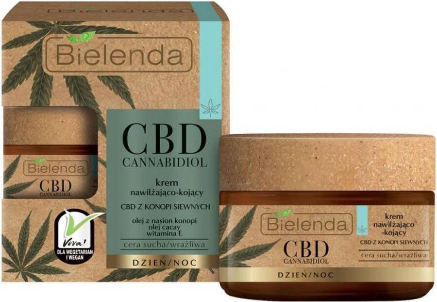 Bielenda CBD Cannabidiol Face Cream Moisturizing Soothing Day And Night 50Ml