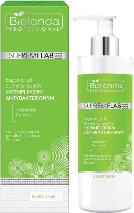 Bielenda Professional SupremeLab Sebio Derm Zachte Gezichtsreinigingsgel met Anti-bacterieel Complex 200g