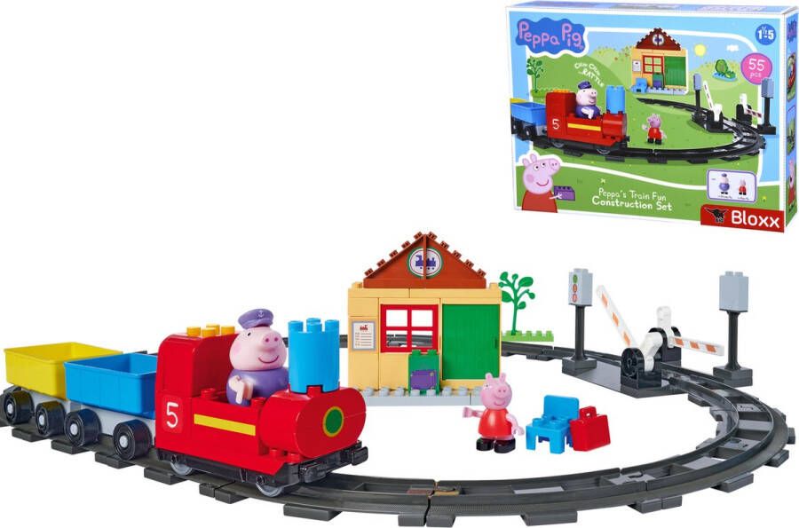 BIG -Bloxx Peppa Pig Treinset Constructiespeelgoed