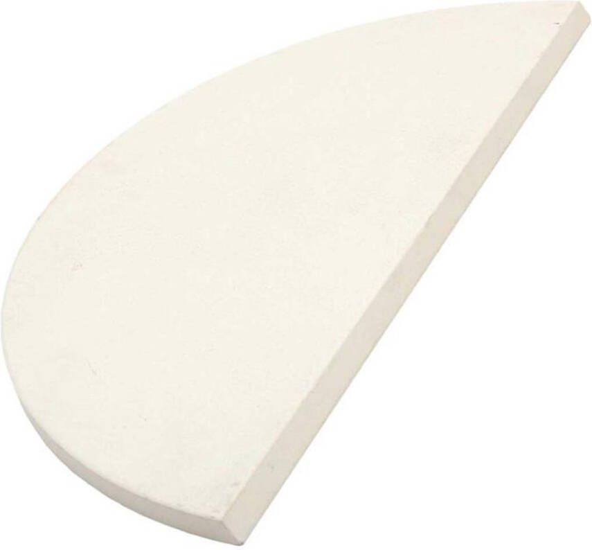 Big Green Egg Half rond keramische stenen Large 1 steen 20 5 cm x 40 5 cm x 1 5cm