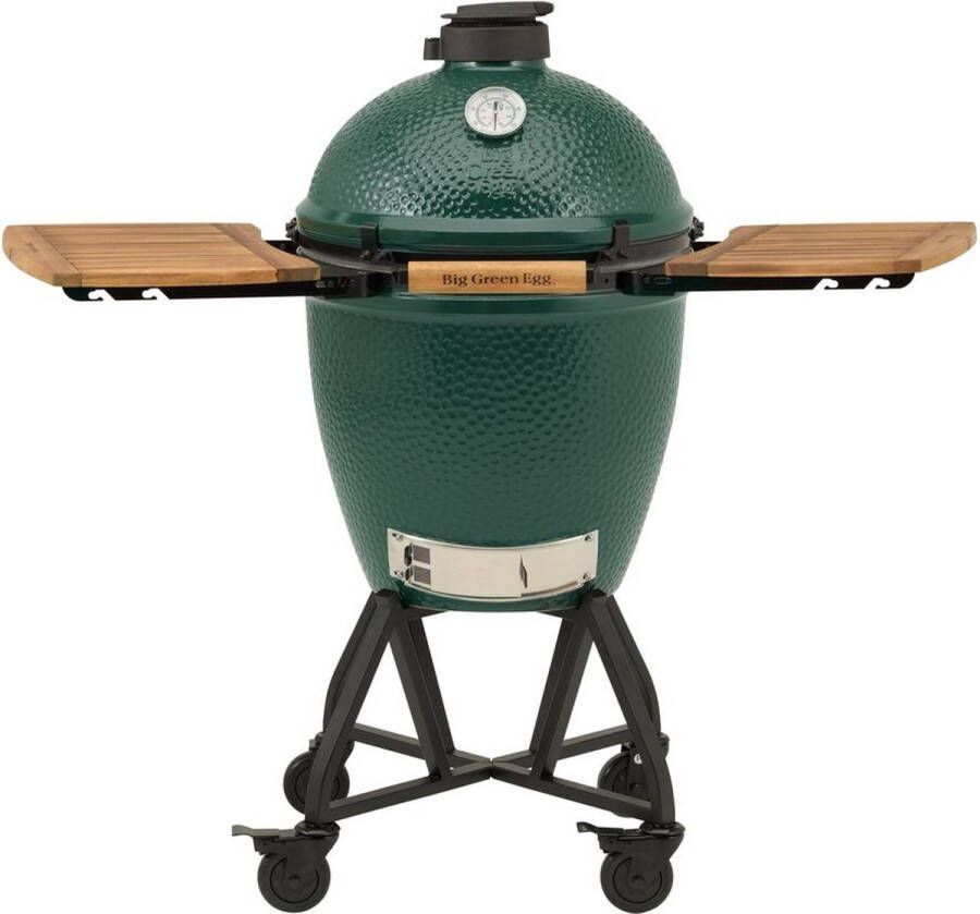 Big Green Egg Large met intEGGrated onderstel en acacia zijplankjes