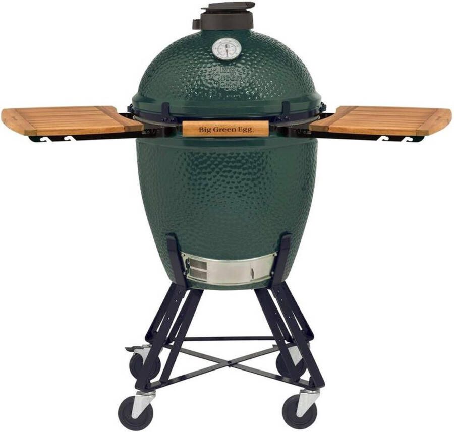 Big Green Egg Large met onderstel en acacia zijplankjes