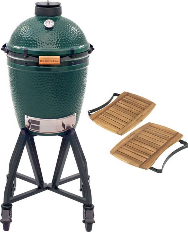 Big Green Egg Medium met intEGGrated onderstel en acacia zijplankjes