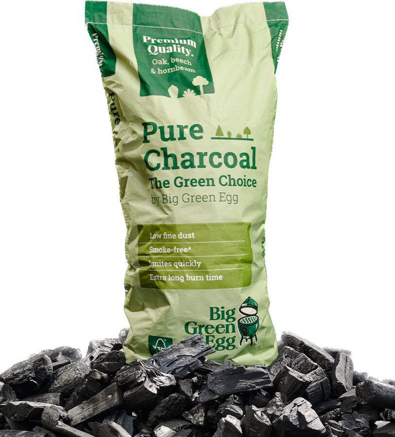 Big Green Egg PURE Charcoal houtskool zak 9 Kg