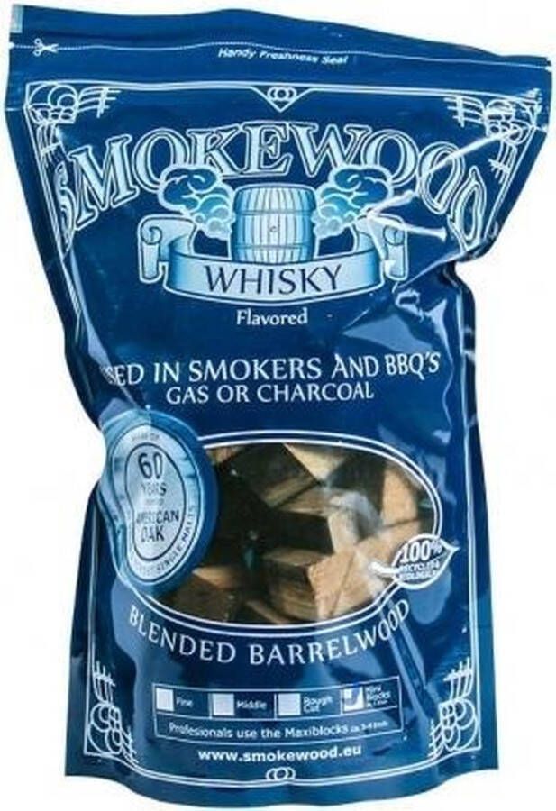 Big Green Egg smokewood flavored whisky mini blocks