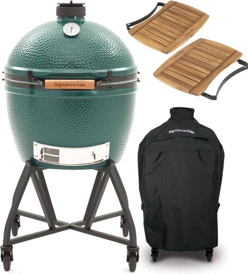 Big Green Egg XL met intEGGrated handler hoes en acacia zijplankjes