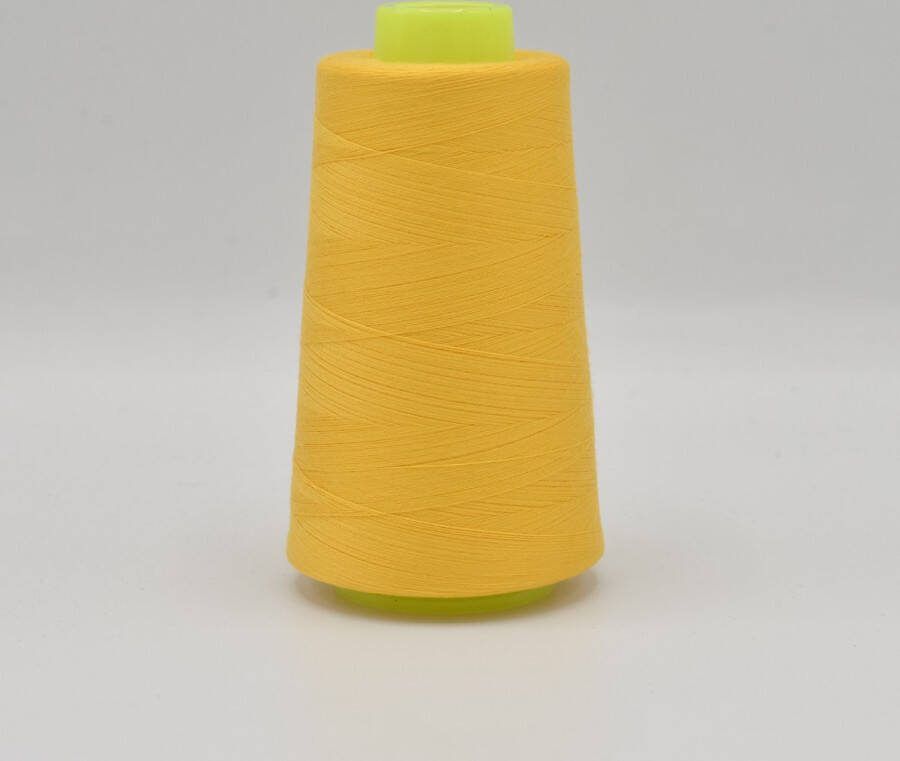 Big in Fabric Overlock Garen per 4 stuks 3000 Yards (2742 meter) per stuk In 36 kleuren leverbaar Geel