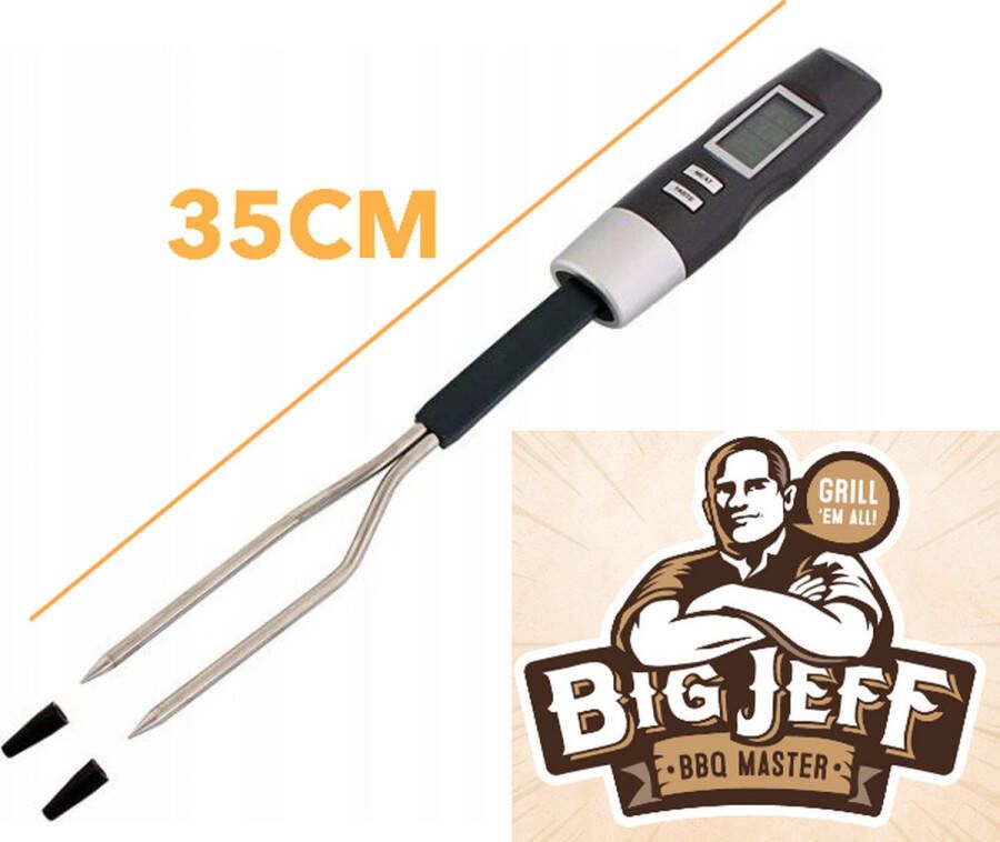 Big Jeff BBQ master BigJeff Digitale Vleesthermometer BBQ Vleesthermometer extra lang Keukenthermometer Thermometer Grillthermometer Braadthermometer