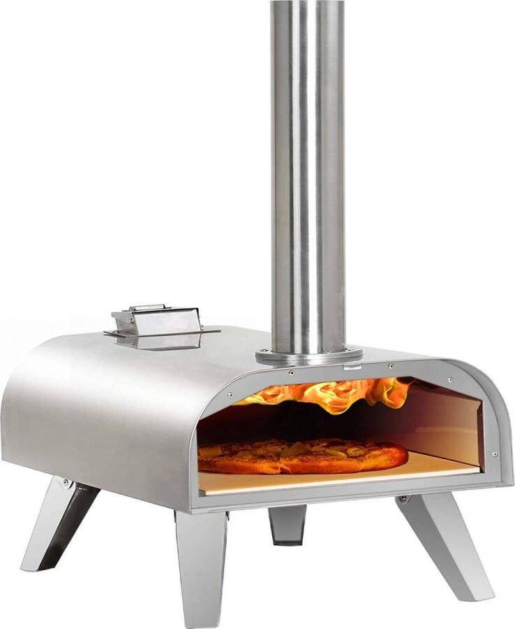 Bighorn Pizza Pellet Oven Pizza Oven Voor Buiten Draagbaar Opvouwbaar Rvs 15kg 460°