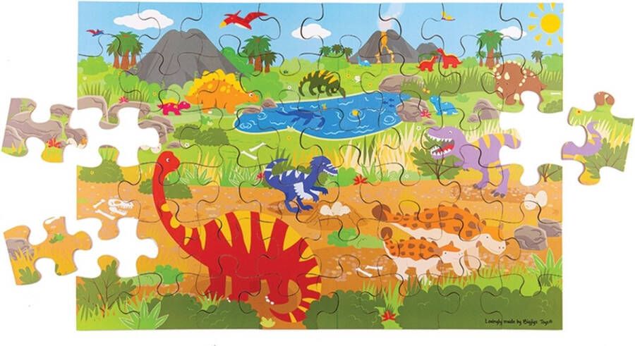 Bigjigs Toys Houten Vloerpuzzel Dinosaurus 48 stukken