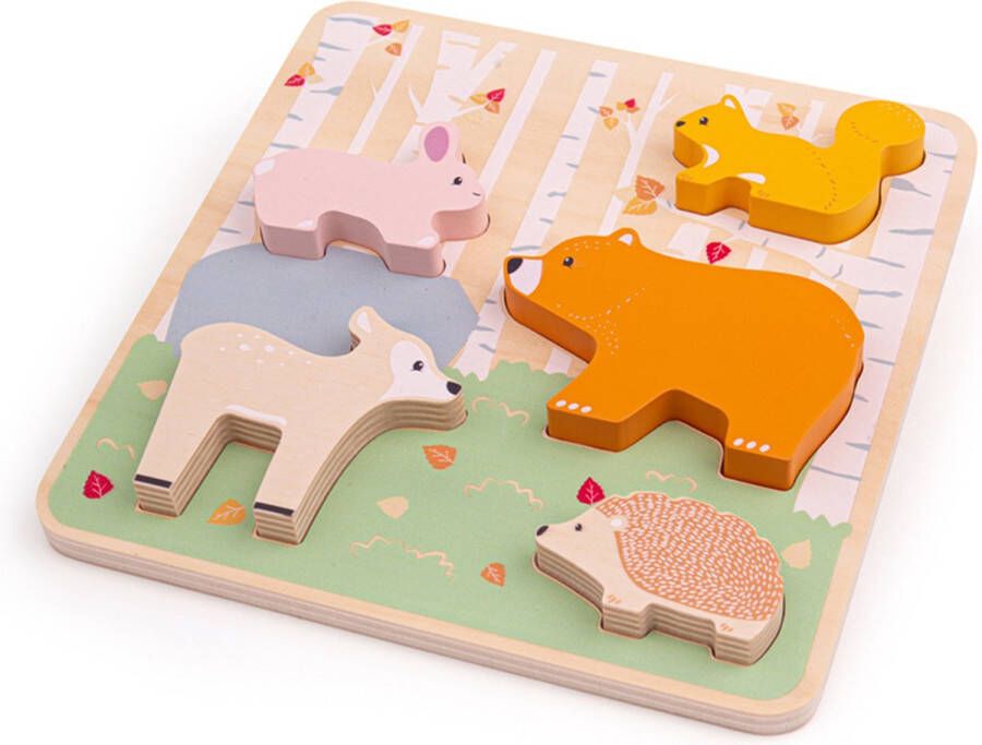 BIGJIGS Woodland Chunky Puzzle FSC 100%