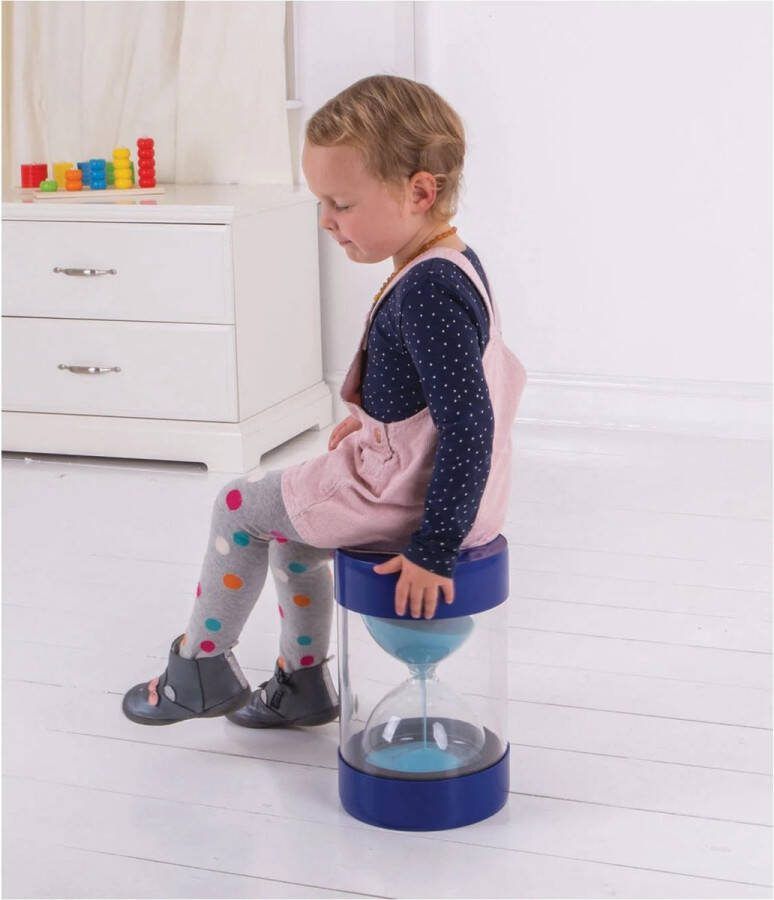 BIGJIGS Kruk met Zandloper Blauw 5 minuten