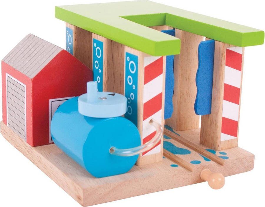 BIGJIGS Rails Houten Trein Wasstraat