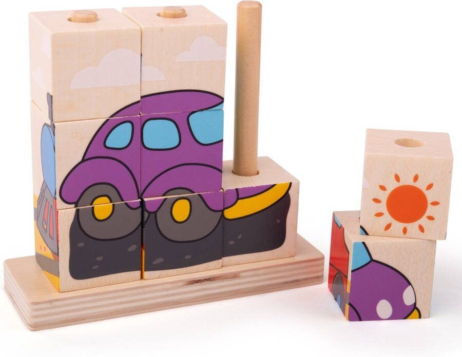 BIGJIGS Blokpuzzel Transport 10dlg.