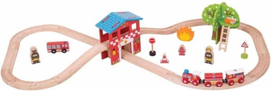 Fan Toys Bigjigs Fire & Resque Train Set