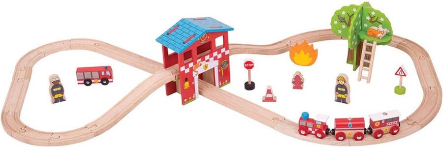 Fan Toys Bigjigs Fire & Resque Train Set