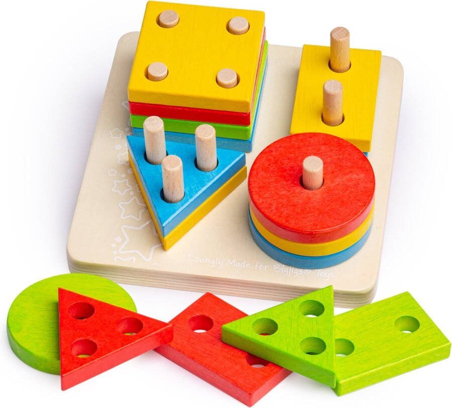 BigJigs speelgoed Baby vormenpuzzel Green Toys