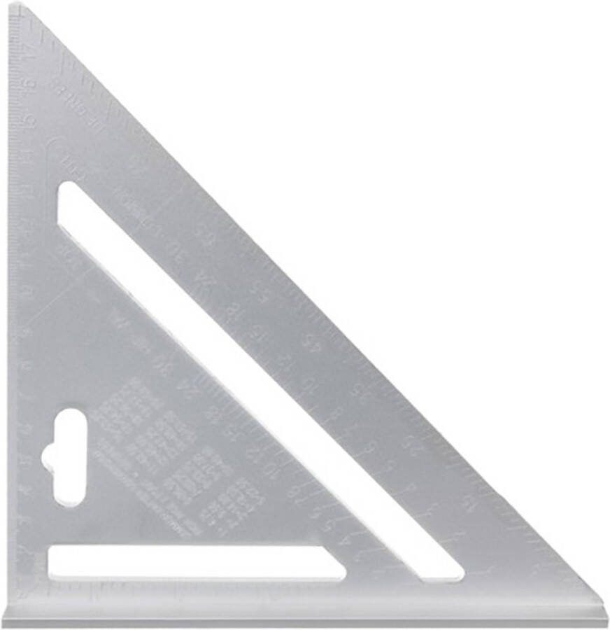 Bigstren Aluminium metrische winkelhaak gradendriehoek blokhaak meetdriehoek 18.7 x 18.7 cm